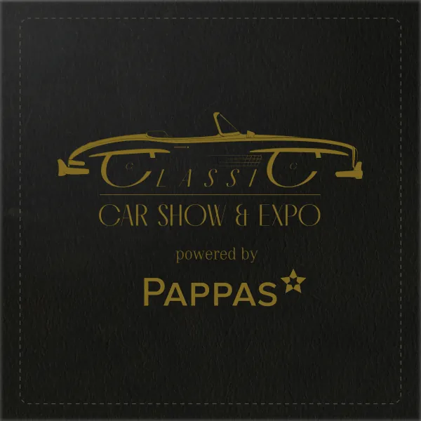 Classic Car Show & Expo logo, gold on black