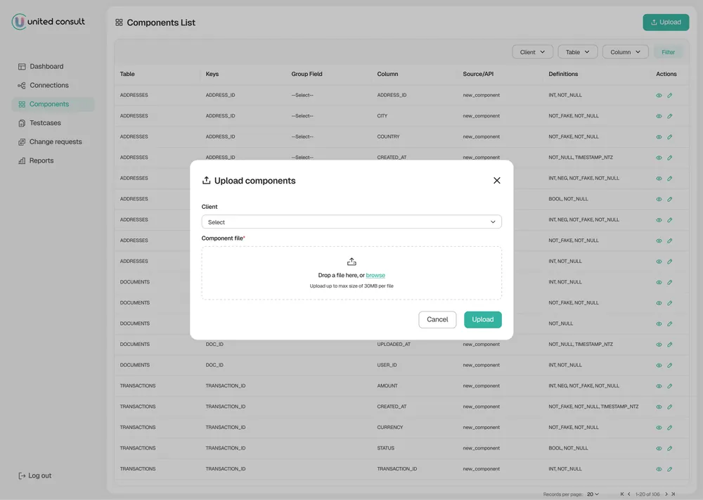 File upload component in a design system