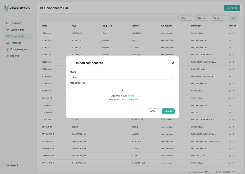 File upload component in a design system