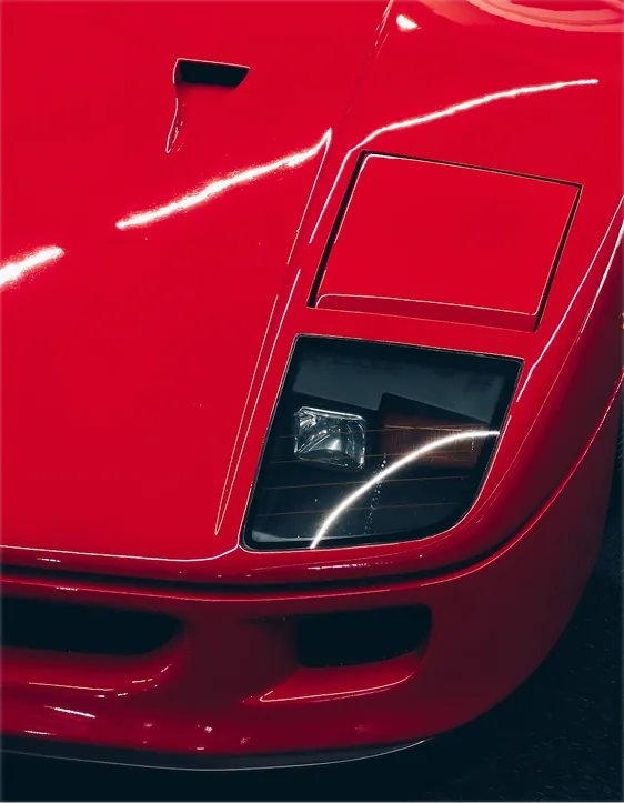 Red Ferrari, rear detail