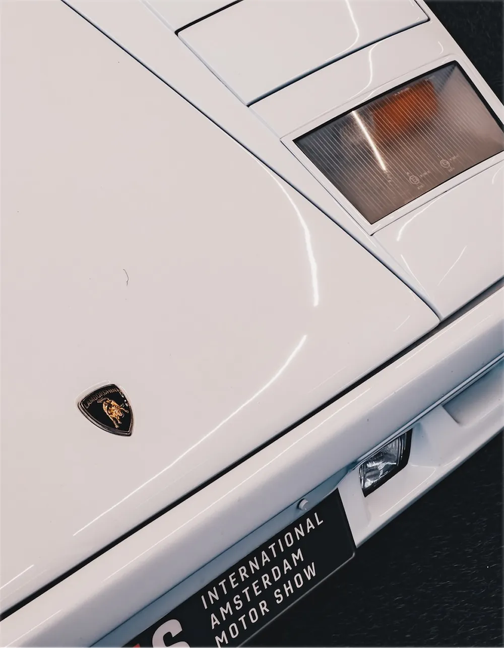 White Lamborghini, rear detail
