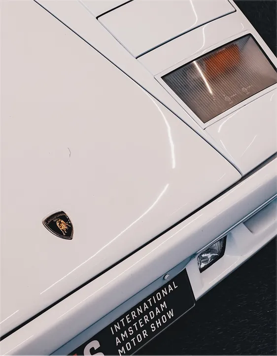 White Lamborghini, rear detail
