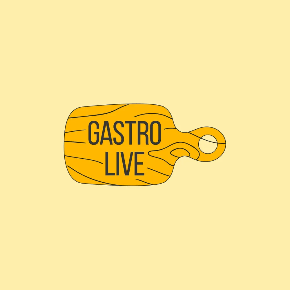 Gastro Live logo, cutting board mark