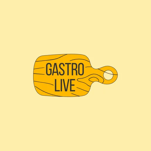 Gastro Live logo, cutting board mark