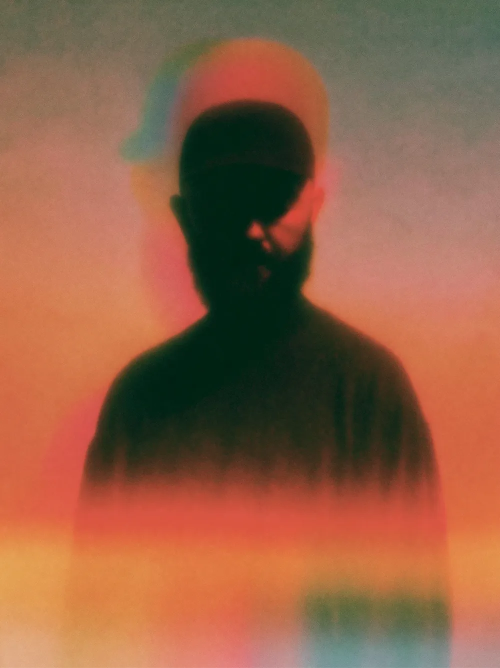 AI-generated portrait of a bearded man in warm light