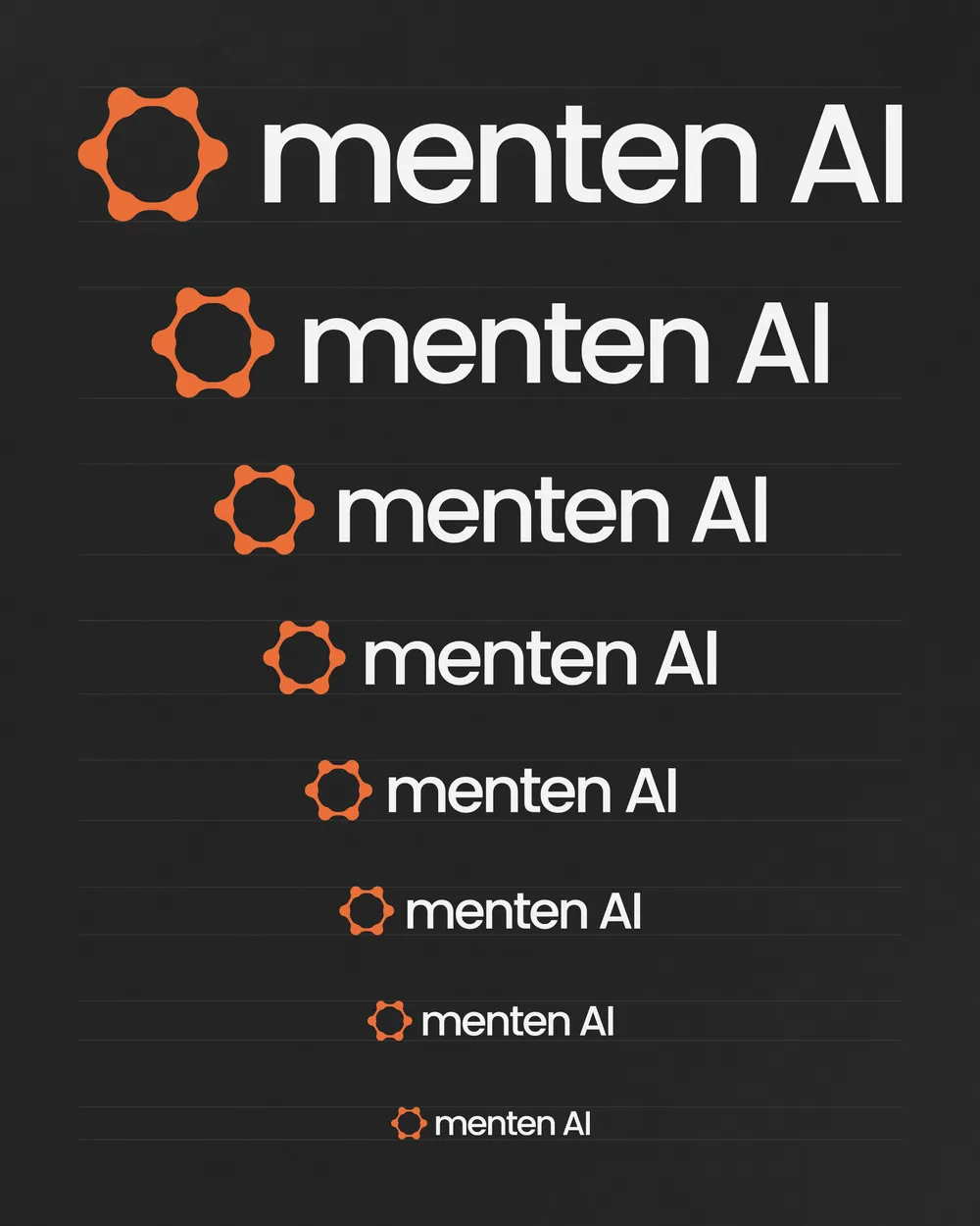 menten AI logo at different sizes
