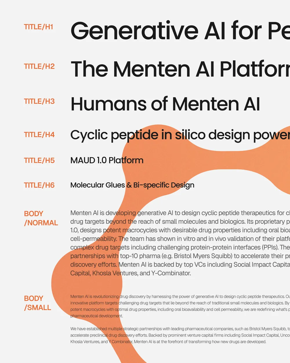 menten AI typography scale