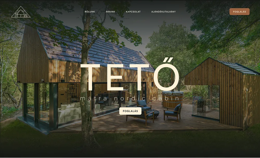 Tető Mátra website design