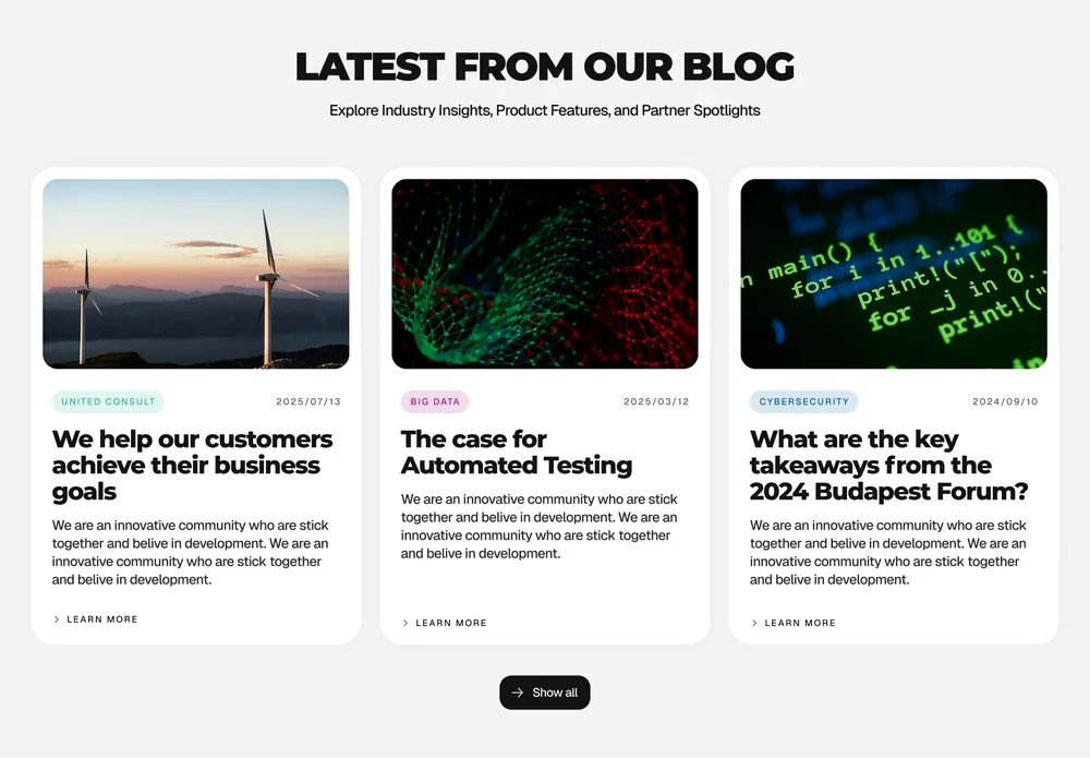 United Consult website homepage