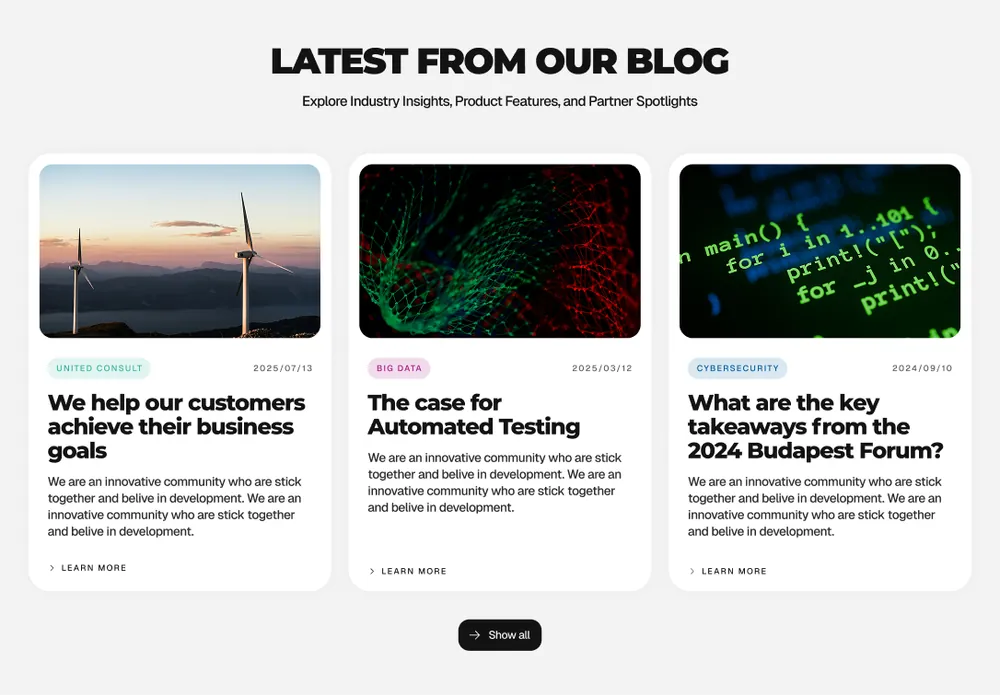 United Consult website homepage